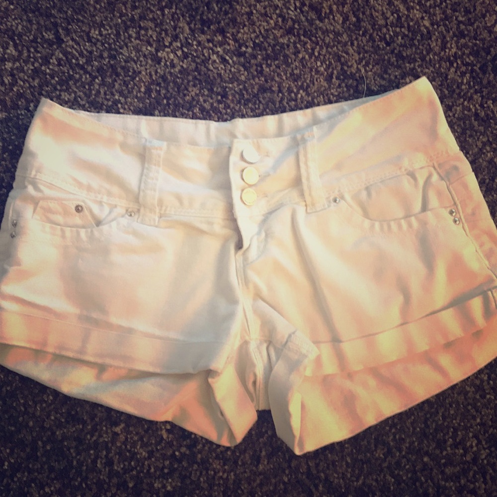 White shorts.